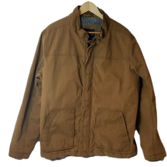 𝅺AMERICAN Eagle Outerwear  Men's XL Brown 100% Cotton Brown Sherpa - Picture 2 of 16